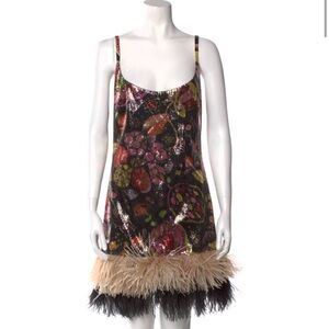 La DoubleJ Gatsby sequin feather dress M